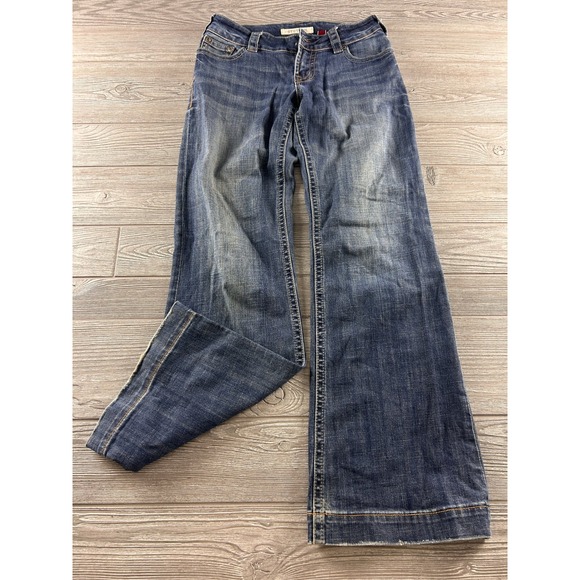 Stetson Denim - Stetson No 214 City Trouser Jeans Womens 29x31.5 Blue Denim Wide Leg Western